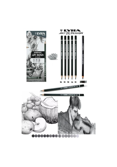 Lyra Art Design Profesyonel Dereceli Kalem 6'lı Set