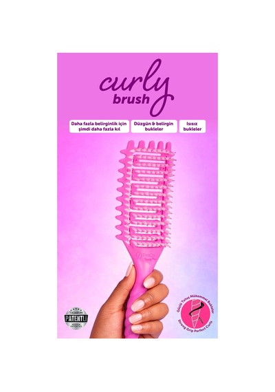 Proco Beauty Proco Beauty Pro Curlybrush - Pembe - Kıvırcık Saçlar İçin Bukle Belirginleştirici Saç Fırçası