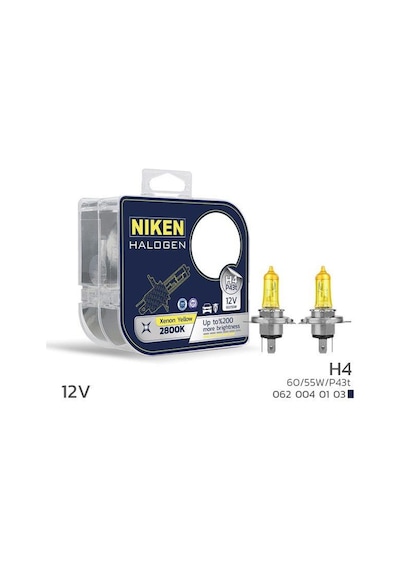 Niken 12v H4 60/55w Sarı Işık Ampul P43t 2800k