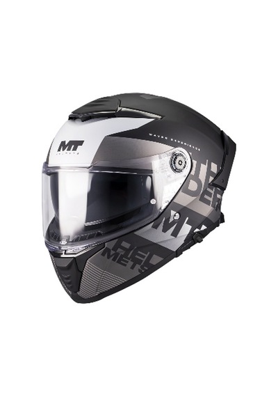 Kask Mt Ff118sv Thunder 4 Sv Waves B2 Mat Siyah-gri-beyaz Full Face Kapalı Kask Diğer