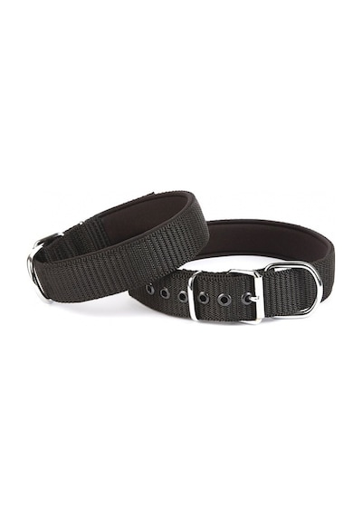 Doggie Konforlu Dokuma El Yapımı Köpek Boyun Tasması 4x57-65cm Siyah