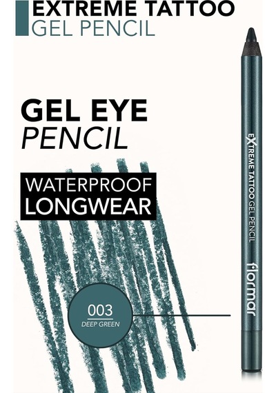 Flormar Mat Kalıcı Göz Kalemi Yeşil - Extreme Tattoo Gel Pencil - 003 Deep Green - 8682536028851 Genel