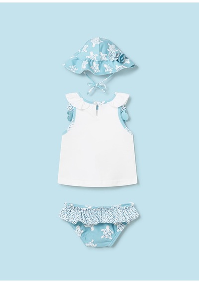 Kız Bebek Üçlü Mayo Set Mavi