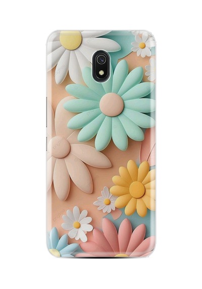 Xiaomi Redmi 8a Kılıf Boutique Baskılı Resimli Rengarenk Çiçek Pcode -059