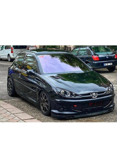 Sts Oto Aksesuar Peugeot 206 1998-2012 Uyumlu Batman Yarasa Ayna Kapağı Piano Black Abs Plastik (01)