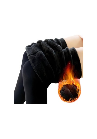 Lüx Wood Larosa 1.kalite Kadın Siyah Içi Peluşlu Kışlık Ömürlük Unisex Termal Tayt Siyah