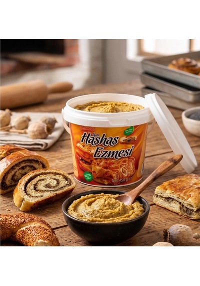 Sarı Haşhaş Ezmesi 450 Gr Geleneksel Yoğun Aromalı Kahvaltılık Ezme