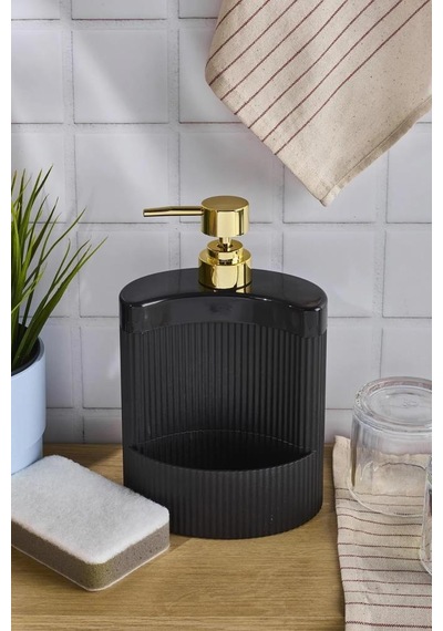 Perotti Montana 16509 Oval Sıvı Sabunluk Siyah 540 ML Siyah