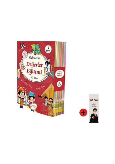 3. Sınıf Hikaye Kitabı Seti Yuva Yayınları Değerler Serisi + Kişiye Özel İsimli Harry Potter Kitap Ayracı