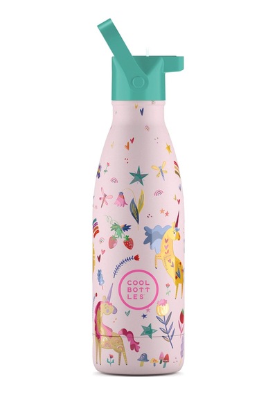 Cool Bottles The Kids Bottle Funny Unicorns Pipetli Termos Suluk Çok Renkli