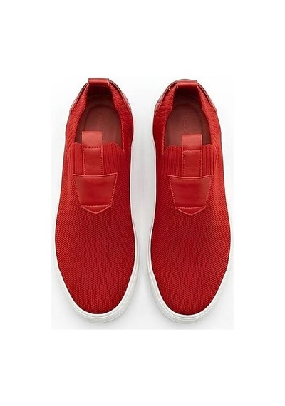 Daytex 4224 Erkek Slip-on - Full Triko Örgü Termo Taban Sneaker Kırmızı