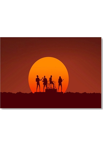 Cakasepetim Retro Tarzı Daft Punk Müzik Görseli Ahşap Mdf Tablo