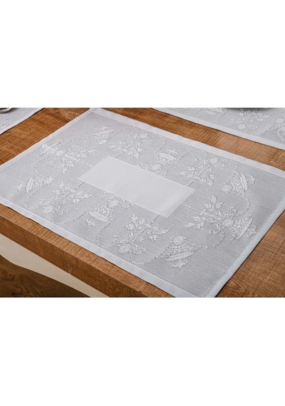 Ayda Jakar Polyester Kumaş Bej Amerikan Servis 33,5x46 Cm Gri 4 Ad. 1386 Bej
