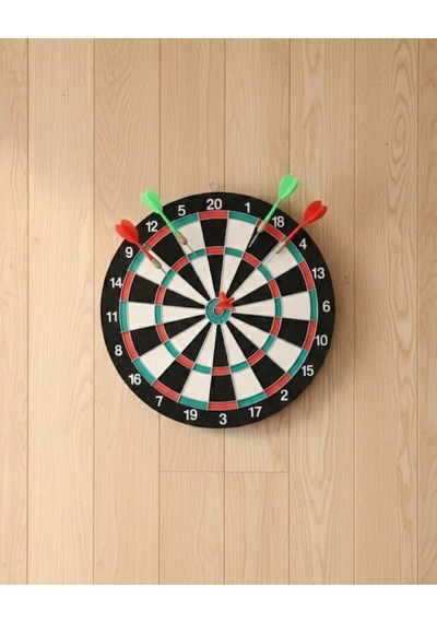 17 İnç Dart Tahtası Şık Tasarım Dayanıklı Yapı Ve Dart Oku Hediyeli