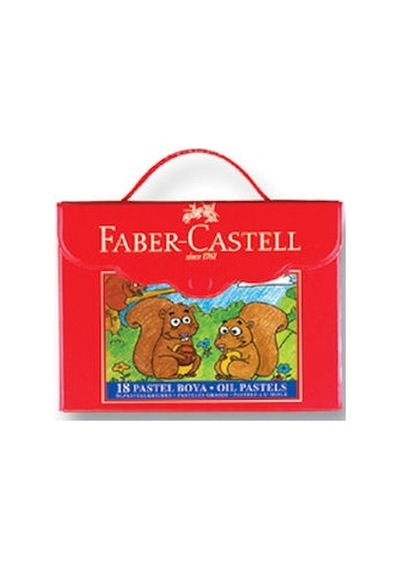 Faber-Castell Plastik Çantalı 18 Renk Pastel Boya 5281125