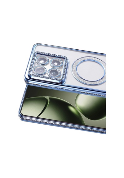 Mey İthalat Mi 14t Pro Joke Simli Magneticsafe Kılıf - Mavi