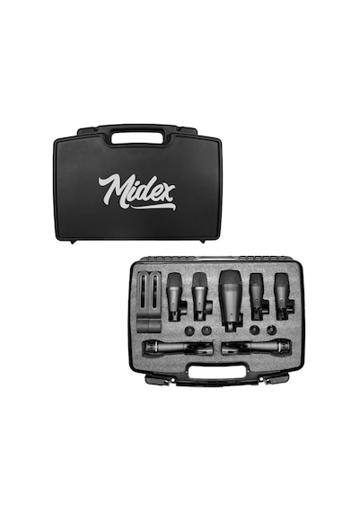 Midex M-drum Kit-7 Davul Mikrofon Seti 7 Parça Akustik Bateri Mikrofonu