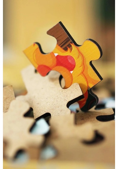 Art Puzzle Kids 3 Yaş Ve Üzeri Ahşap Yapboz Ejderha Ve Balıklar - 16 Parça Yapboz 5857