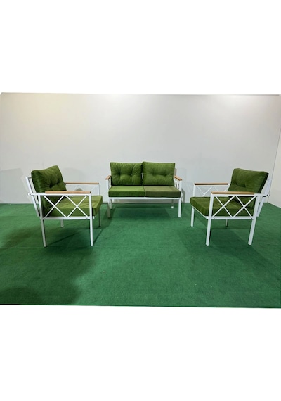 2+1+1 Beyaz Profil Balkon-bahçe-kafe- Çay Seti-koltuk Takımı-oturma Grubu-ofis Koltuğu Yeşil 2+1+1 Beyaz Profil Balkon-bahçe-kafe- Çay Seti-koltuk Takımı-oturma Grubu-ofis Koltuğu Yeşil