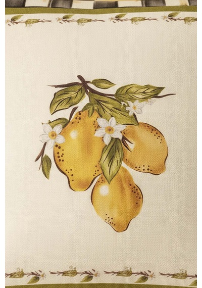 Linda Limon Desenli Kırlent Kılıfı 45x45 Cm Çok Renkli