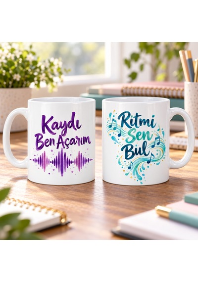 Bezos Ortak Ritim 2'li Porselen Kupa Seti - Model 598 Bzoshb