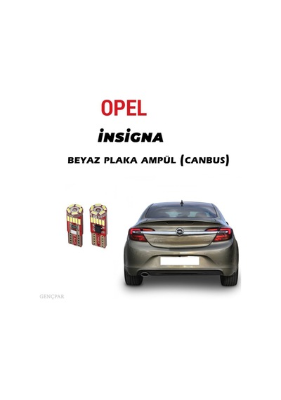 Gpr Opel İnsigna Plaka Ampül Set Beyaz Arıza Işığı Yakmaz Canbus