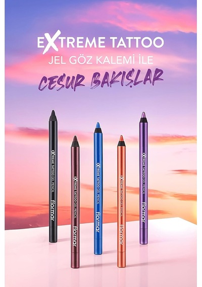 Mat Kalıcı Göz Kalemi Bordo - Extreme Tattoo Gel Pencil - 005 Very Berry - 8682536028875 Belirtilmemiş