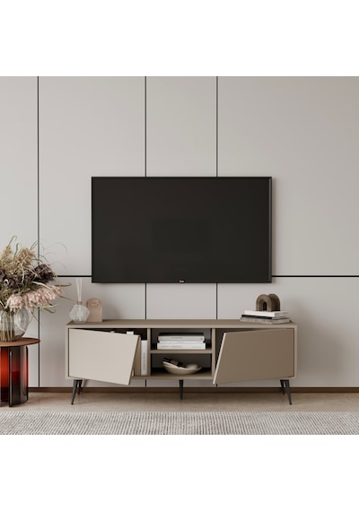 Roma Tv Ünitesi 120 Cm Mdf Metal Ayak Kum Taşı