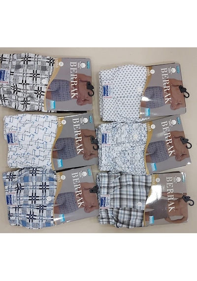 Berrak 1053 Erkek Desenli Boxer Şort 6 Adet 001
