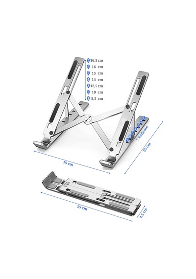 Laptop Yükseltici Stand Ayarlanabilir Apple Uyumlu MacBook Notebook Tablet Altlık Metal Dizüstü Bilgisayar T