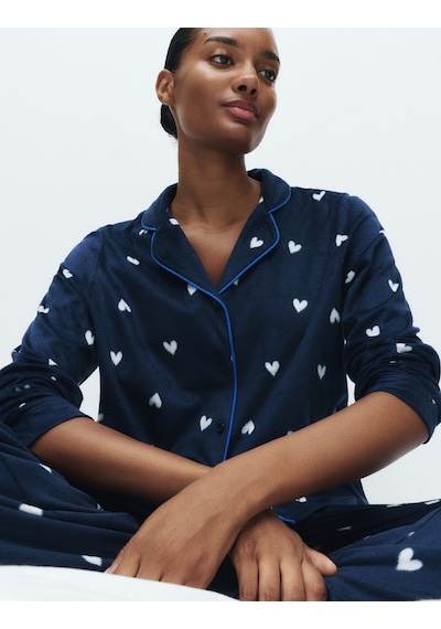 Marks & Spencer Desenli Pijama Takımı T37004622F Lacivert