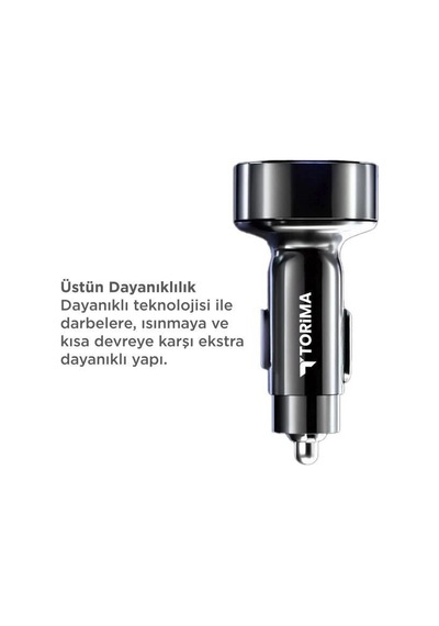 Torima Hızlı Araç Şarj Cihazı Usb Type-c 66w G19 Teknik Parça Cihaz Desteği Modern Gereç