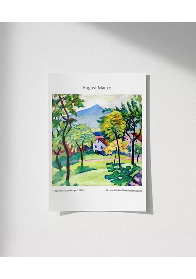 Çerçevesiz Poster August Macke Tegernsee Manzarası