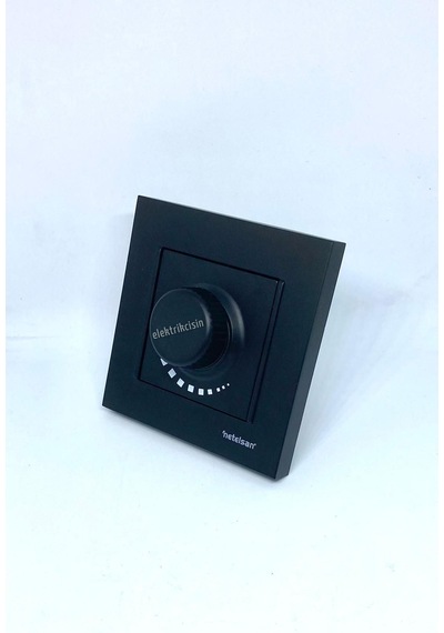 Netelsan Byobu Siyah Dimmer Anahtarı (Çerçeve Dahil)