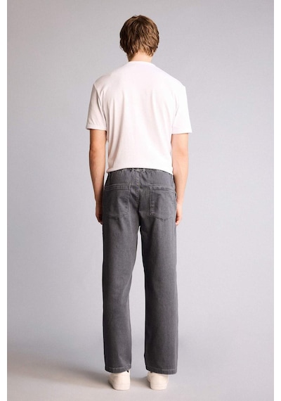 Defacto Yumuşak Dokulu Wide Leg Jean Pantolon H2882ax26spnm55 Gri-nm55