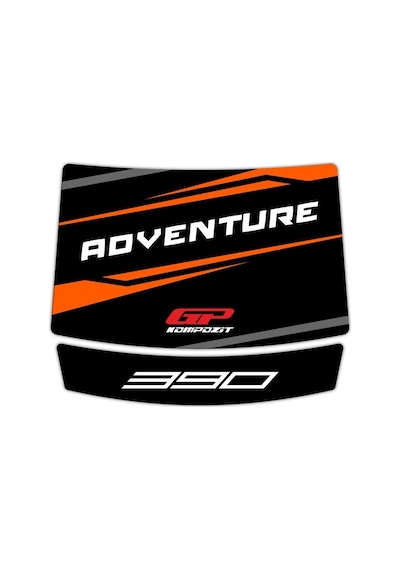 GP Kompozit  KTM 390 Adventure 2020-2024 Uyumlu Tank Pad Seti Siyah-Turuncu