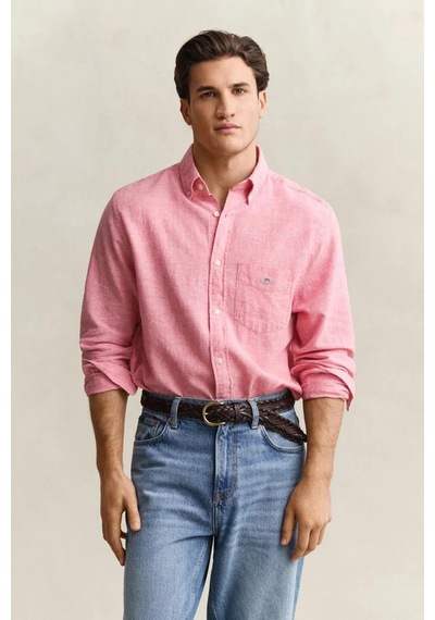 Gant Erkek Pembe Regular Fit Logolu Gömlek-15338