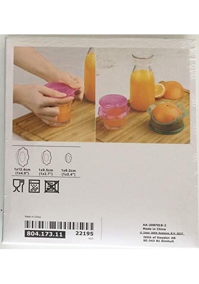 Overmatt Silikon Gıda Kapakları, 3'lü Set, Çok Renkli
