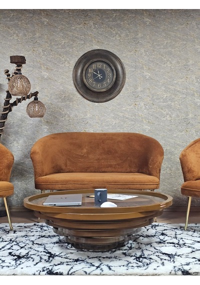 Zafir Teddy Takım Gold Kaplama Sivriltme Ayak Çay Seti Koltuk - Berjer , Balkon, Salon, Ofis Kiremit Zafir Teddy Takım Gold Kaplama Sivriltme Ayak Çay Seti Koltuk - Berjer , Balkon, Salon, Ofis Kiremit