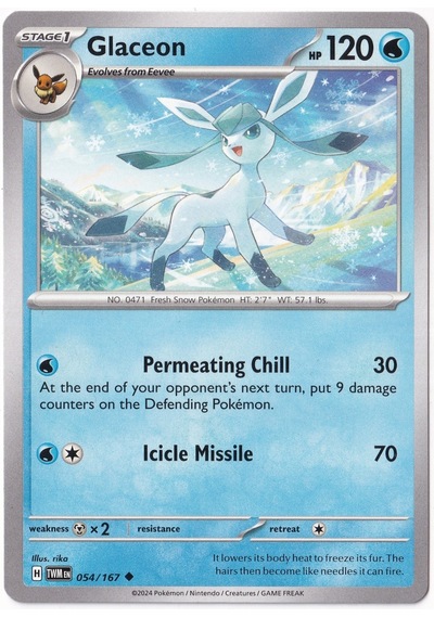 Glaceon 054/167 - Twilight Masquerade - Pokemon Kartı Mint