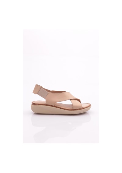 Dgn 317 Kadin Arkasi Lastikli Sandalet 317-2132-R0152 Bej