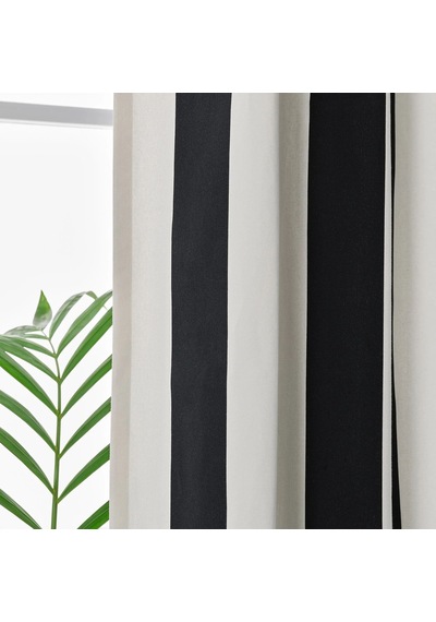 Ikea Slanhöstmal Fon Perde 145x300 Cm Beyaz-siyah Beyaz - Siyah