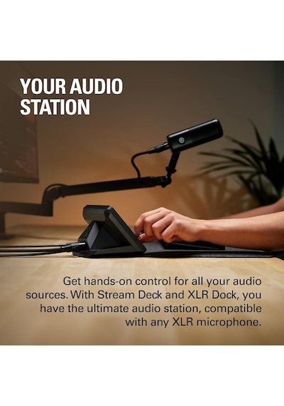 Elgato Stream Deck + Xlr Ses Mikseri Ve Denetleyici, Arka Xlr'den Usb'ye Mikrofon Arayüzü, Podcasting, Yayın, İç