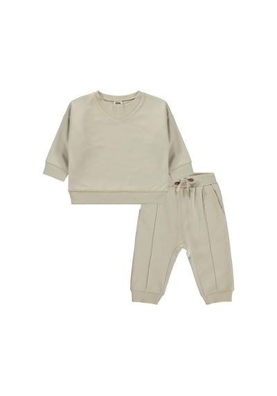 Civil Baby Basic 6-18 Ay Takım - Bej Taş Rengi