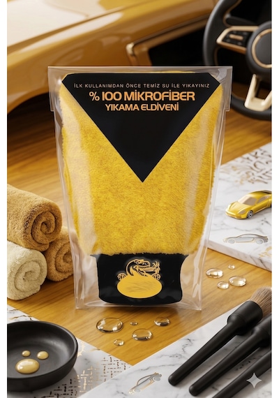 Oto Yıkama Ve Cila Eldiveni Mikrofiber Karma Renk