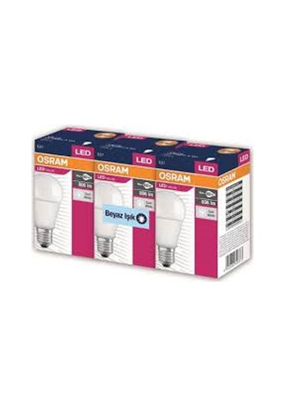 Osram Cla75 11.5 W Beyaz Klasik E27 Duy 3 Lü Led Ampul 2'li Avantaj Paketi Mıchu