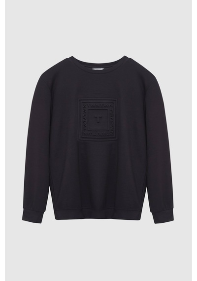 Twn Relaxed Fit Siyah Düz Sweatshirt 5ece26172400m Çok Renkli