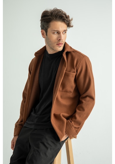 Redline Erkek Regular Fit Kışlık Kaşe Gömlek Kahve