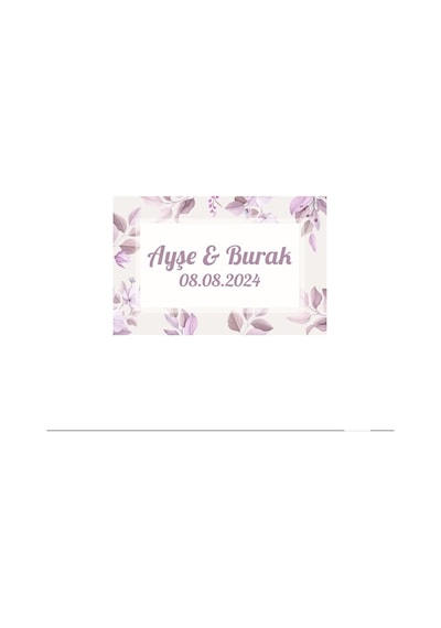 Çam Kozalaklı Ve Kuşlu Kış Etiketi Kına Nişan Düğün 3x3 Cm Özel Etiket / 50 Adet Sticker Beyaz