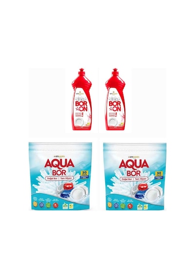 Aquabor Doğal Mineralli Bulaşık Makinesi 30 2 Kapsül + 2 Adet Elde Yıkama 11345623